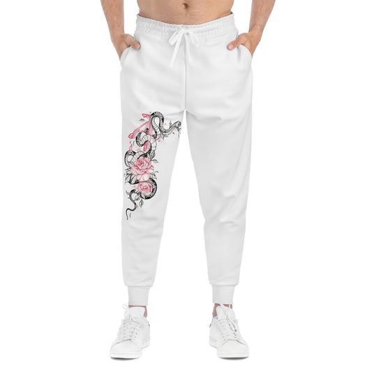 snake and roses unisex Athletic Joggers