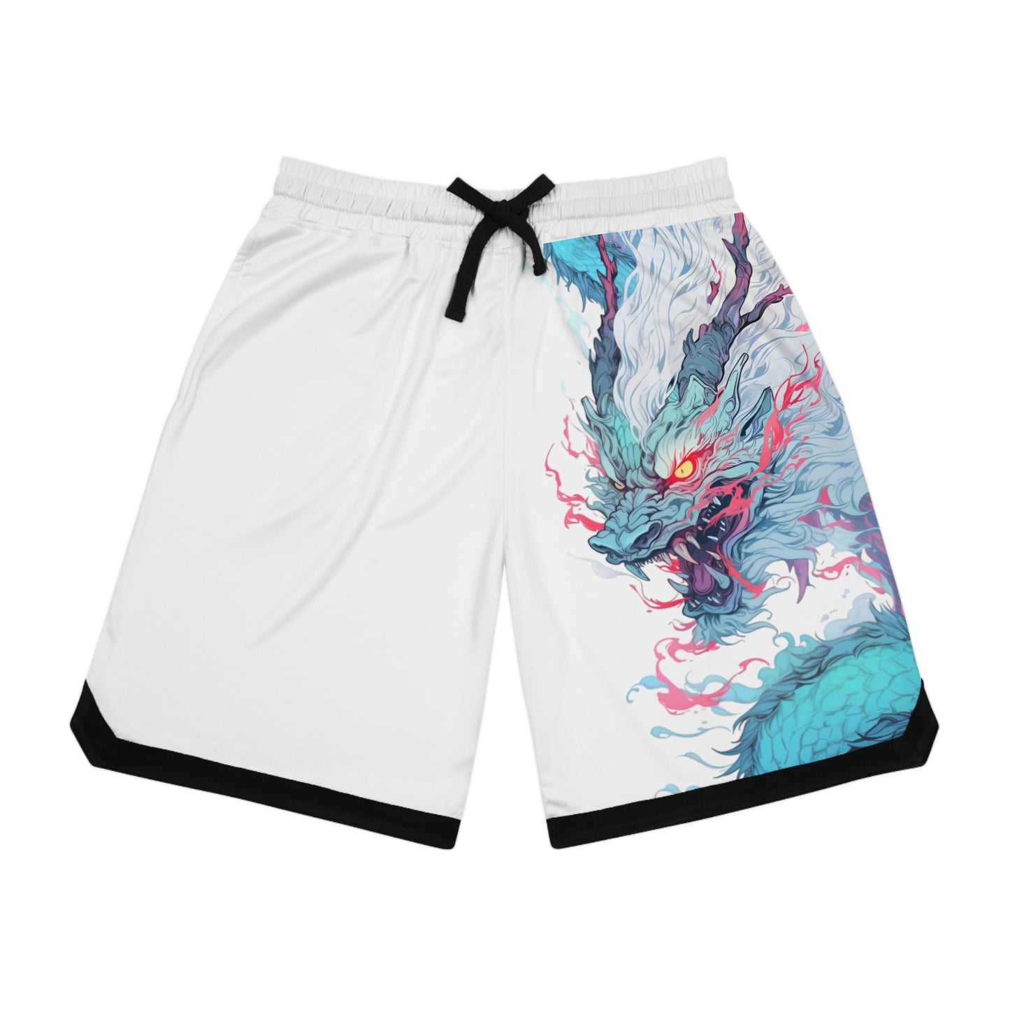 Azure Dragon unisex Basketball Rib Shorts